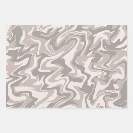 Hippie 70s Groen Marmer Vloeibare Swirl Boho Patro Inpakpapier Vel (Voorkant 2)