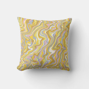 Hippie 70s Groen Marmer Vloeibare Swirl Boho Patro Kussen