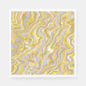 Hippie 70s Groen Marmer Vloeibare Swirl Boho Patro Servet (Voorkant)