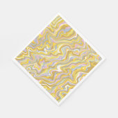 Hippie 70s Groen Marmer Vloeibare Swirl Boho Patro Servet (Hoek)