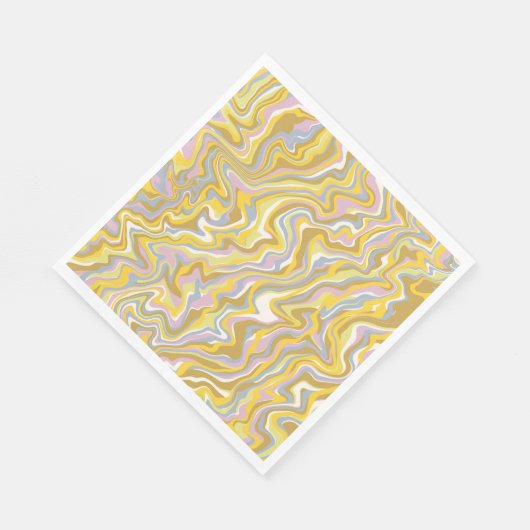 Hippie 70s Groen Marmer Vloeibare Swirl Boho Patro Servet (Hoek)