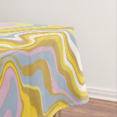 Hippie 70s Groen Marmer Vloeibare Swirl Boho Patro Tafelkleed (Voorbeeld)