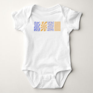 Hippie 70s posters in groovy stijl romper