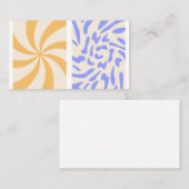 Hippie 70s posters in groovy stijl visitekaartje (Voorkant / Achterkant)