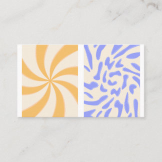 Hippie 70s posters in groovy stijl visitekaartje