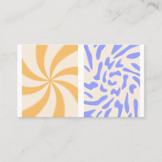 Hippie 70s posters in groovy stijl visitekaartje (Voorkant)