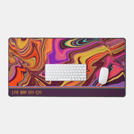Hippie Abstract Speels Retro Wave Modern Quote Bureaumat (Keyboard & Muis)
