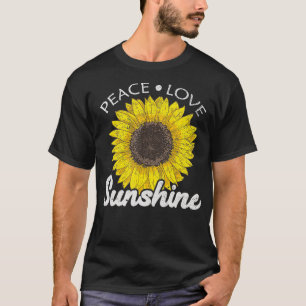 Hippie Aesthetische Flowers Peace Love Sunshine T-shirt