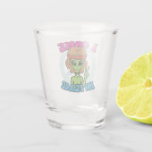 Hippie Alien ik kom in vredestippy vredesbord Shot Glas (Achterkant)