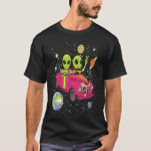 Hippie Alien Space Car  Techno EDM Minimal Spacesh T-shirt (Voorkant)