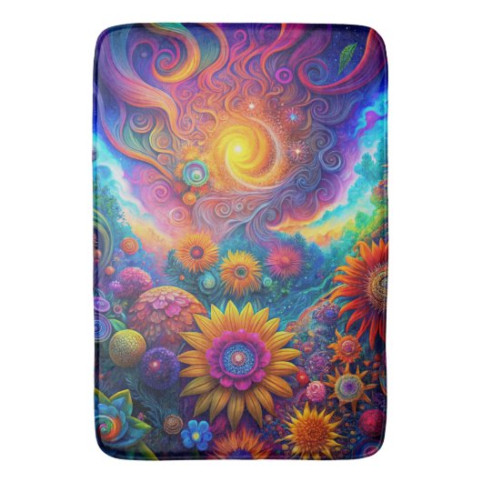 Hippie Art Badmat (Voorkant Verticaal)