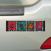 Hippie Art Bumpersticker (Op auto)