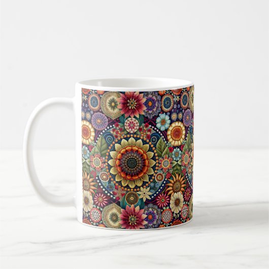 Hippie Art Coffee Mok (Links)