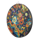 Hippie Art Dartboard Dartbord (Voorkant Rechts)