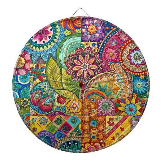Hippie Art Dartboard Dartbord (Voorkant)