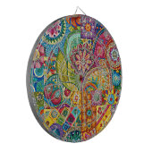 Hippie Art Dartboard Dartbord (Voorkant Links)