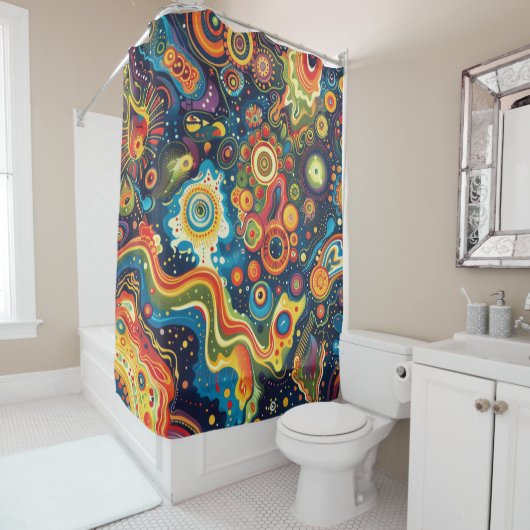 Hippie Art Douchegordijn (In situ)