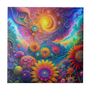 Hippie Art Keramische Tegel Tegeltje