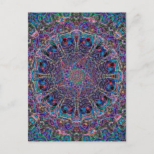 Hippie Art Psychadelic Print Briefkaart