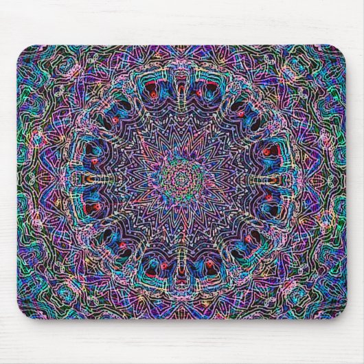 Hippie Art Psychadelic Print Muismat (Voorkant)