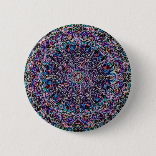 Hippie Art Psychadelic Print Ronde Button 5,7 Cm (Voorkant)