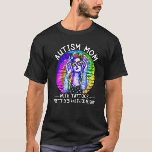 Hippie Autisme Moeder Met Tatoeages Mooie Ogen En T-shirt