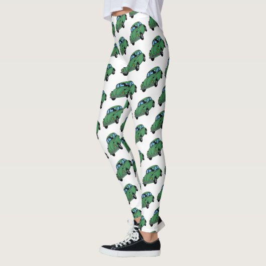 Hippie auto tekenen aangepaste Leggings (Links)