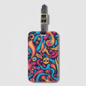 Hippie-Bagagelabel Bagagelabel (Voorkant (verticaal))