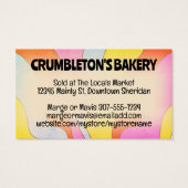 Hippie bakken ingrediënten bakkerij visitekaartje (Achterkant)