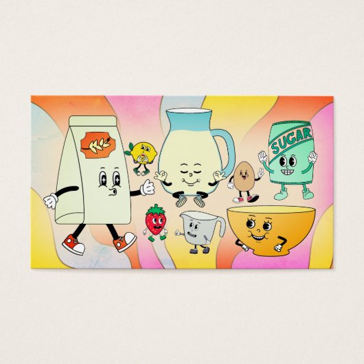 Hippie bakken ingrediënten bakkerij visitekaartje (Voorkant)