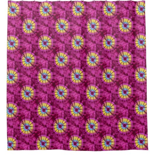 Hippie batik cirkel douchegordijn (Voorkant)
