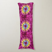 Hippie batik cirkel lichaamskussen (Voorkant Verticaal)