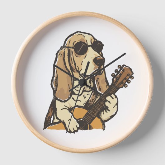 Hippie Beagle die Gitaar Speelt (Voorkant)