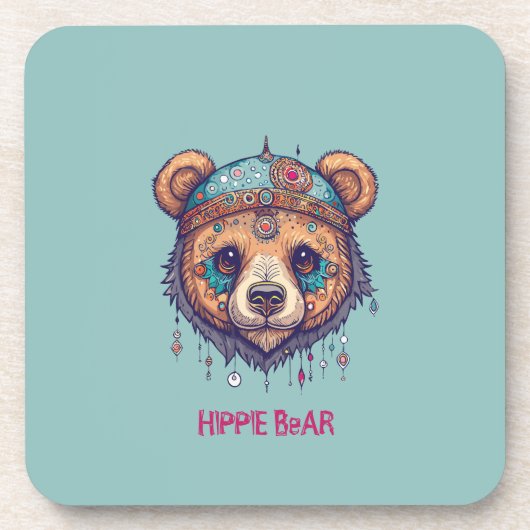 Hippie-Beer I Bier Onderzetter (Voorkant)