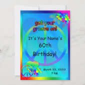 Hippie Birthday Custom Invitation Kaart (Voorkant)