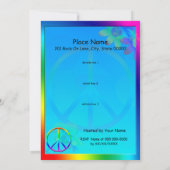 Hippie Birthday Custom Invitation Kaart (Achterkant)