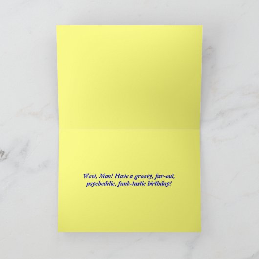 Hippie Birthday Groovy Stropdas-Dye Kaart (Binnen)