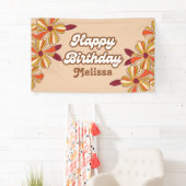 Hippie Bloem Retro 70s 30e Verjaardag Banner (Insitu)