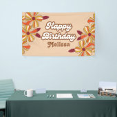 Hippie Bloem Retro 70s 30e Verjaardag Banner (Beurs)