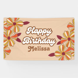 Hippie Bloem Retro 70s 30e Verjaardag Banner