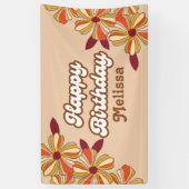 Hippie Bloem Retro 70s 30e Verjaardag Banner (Verticaal)