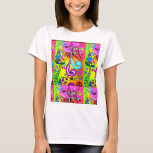 hippie bloem t-shirt