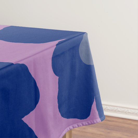 Hippie bloemen blauw tafelkleed (Voorbeeld)