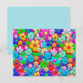 Hippie bloemen briefkaart (Voorkant / Achterkant)