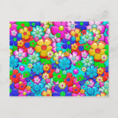 Hippie bloemen briefkaart (Voorkant)