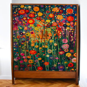 Hippie bloemen decoupage tissuepapier