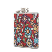 hippie bloemen kolf heupfles (Links)