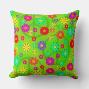 Hippie Bloemen Kussen