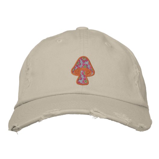 Hippie Bloemen Paddenstoel Pet (Voorkant)