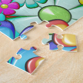 Hippie bloemen puzzel (Zijkant)